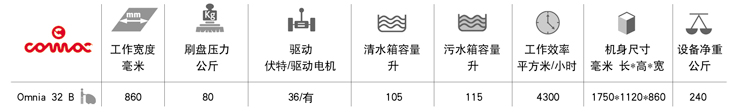 高美全自动洗地机产品规格